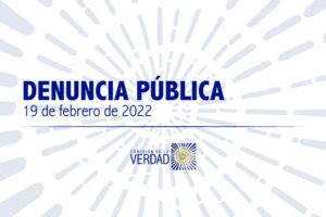 denuncia sobre robo de grabaciones de la comisión de la verdad instituto CAPAZ